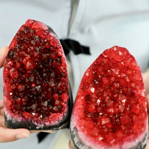 Rare Red Geode Cluster