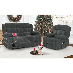 2-Piece Reclining Loveseat Set