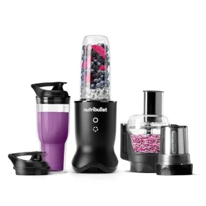 1200W power with blender, food processor and grinder functions